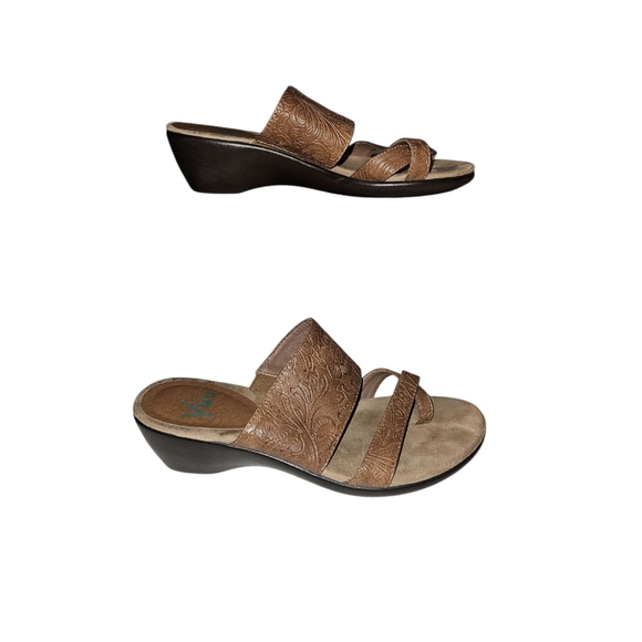 Yuu Portney Brown‎ Leather Sandals Women's 8 - Picture 4 of 7